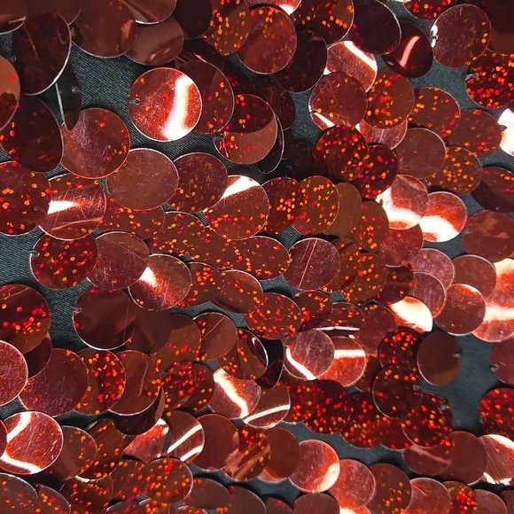 Vintage Express Black Side Zip Skirt with Red Sequins on Front Size 3/4 - Picture 2 of 10